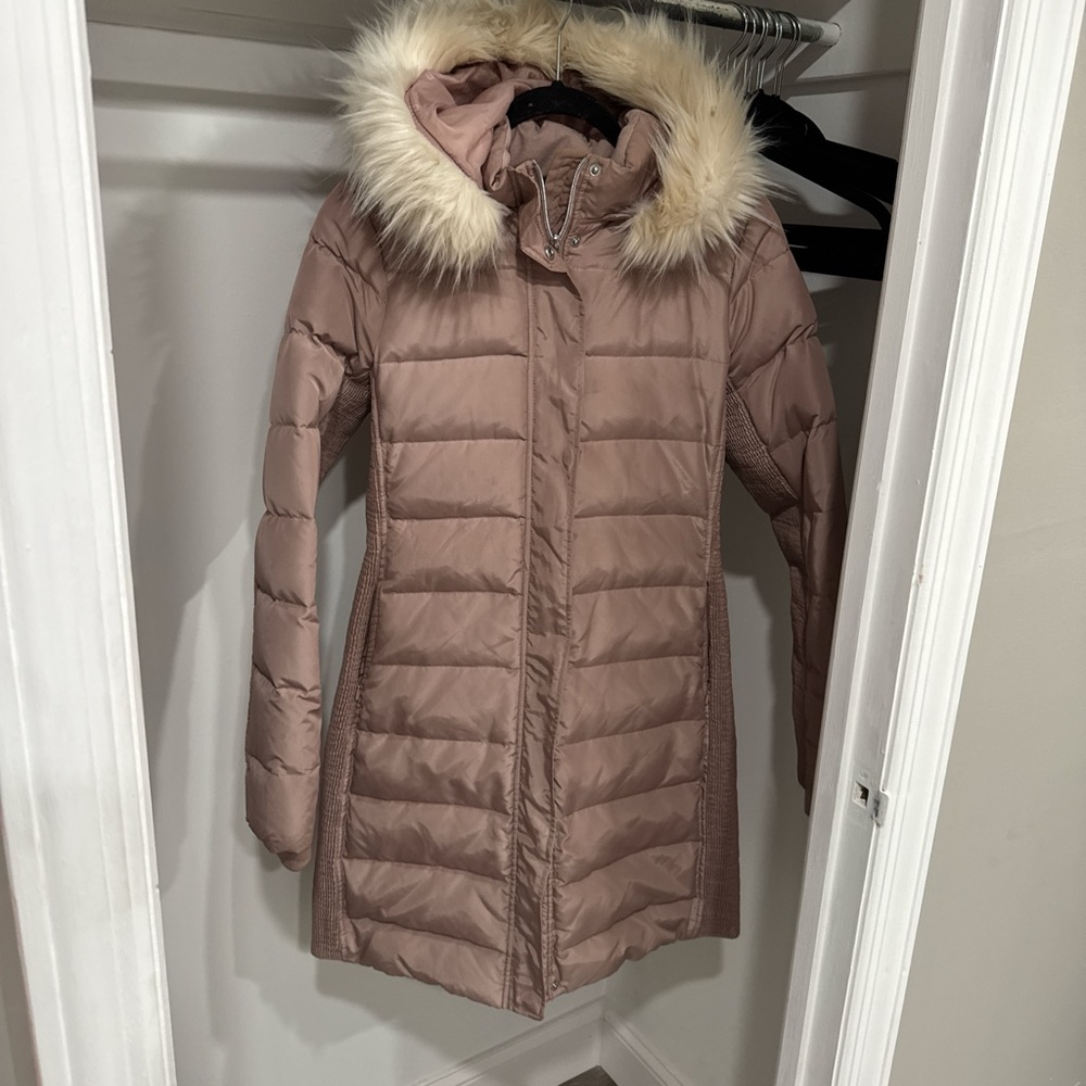 Express Pink Puffer Jacket with Insulated Padding
